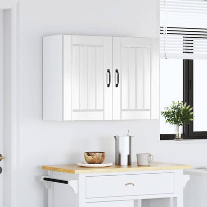 Keukenwandkast Lucca bewerkt hout hoogglans wit