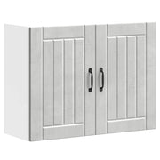 Keukenbovenkast Lucca 80x31x60 cm betongrijs bewerkt hout