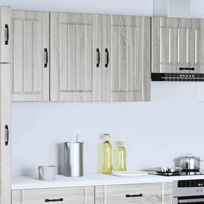 Keukenwandkast Lucca bewerkt hout grijs sonoma eikenkleur