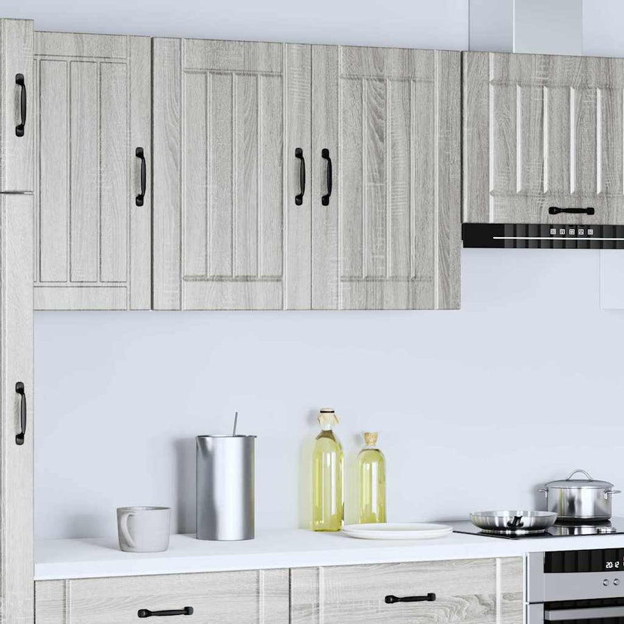 Keukenwandkast Lucca bewerkt hout grijs sonoma eikenkleur