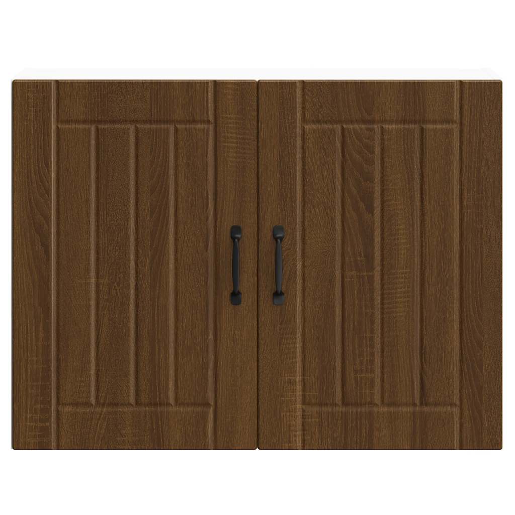 Keukenwandkast Lucca bewerkt hout bruin eikenkleur