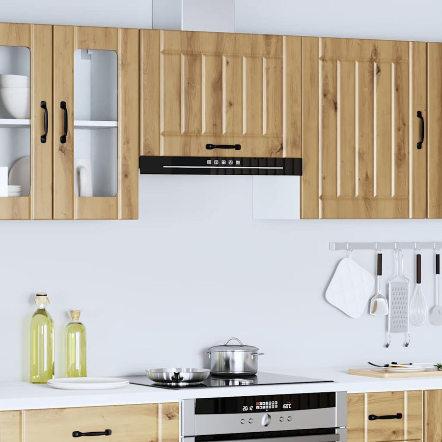 Keukenwandkast Lucca bewerkt hout artisanaal eikenkleur