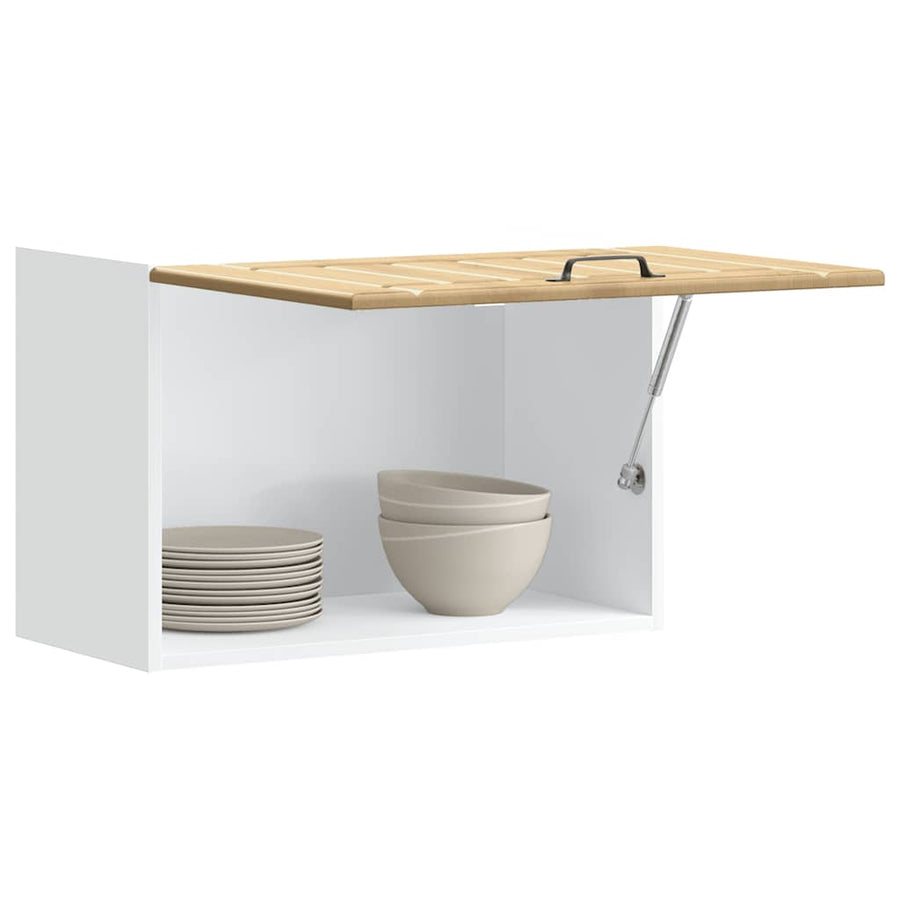 Keukenwandkast Lucca bewerkt hout artisanaal eikenkleur