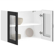 Keukenwandkast 80x31x60 cm bewerkt hout zwart