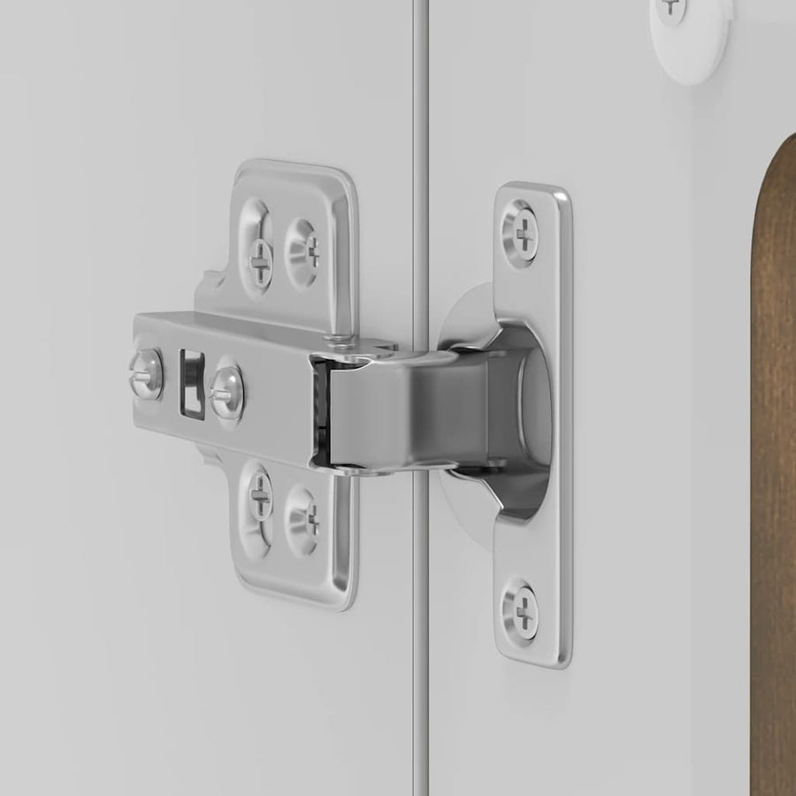Keukenwandkast met glazen deur bewerkt hout gerookt eikenkleur