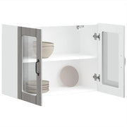 Keukenwandkast 80x31x60 cm bewerkt hout grijs