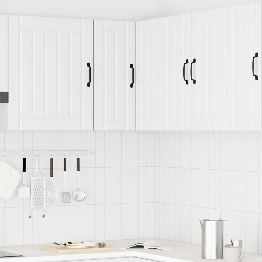 Keukenwandhoekkast Lucca bewerkt hout wit