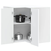 Kitchen Wall Corner Cabinet Lucca Treated Wood White
