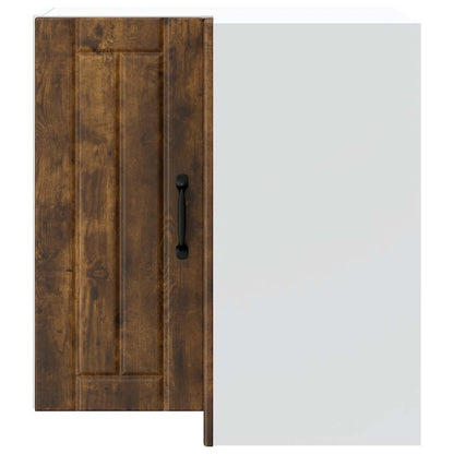 Keukenwandhoekkast Lucca bewerkt hout gerookt eikenkleurig
