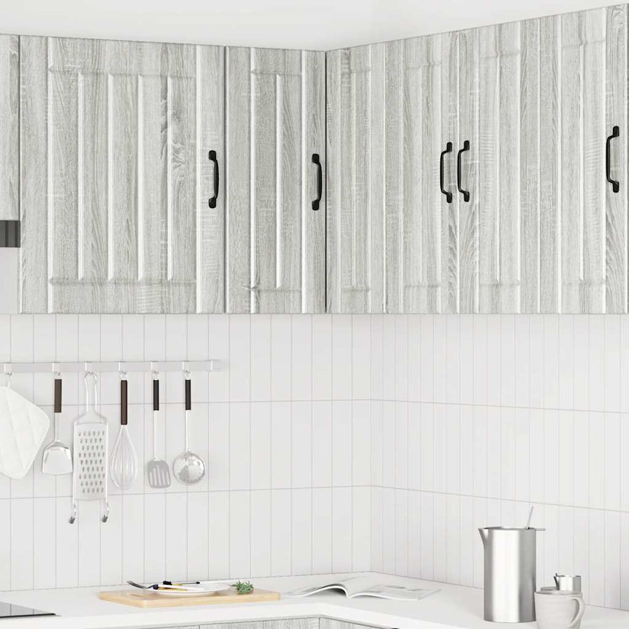 Keukenwandhoekkast Lucca bewerkt hout grijs sonoma eiken