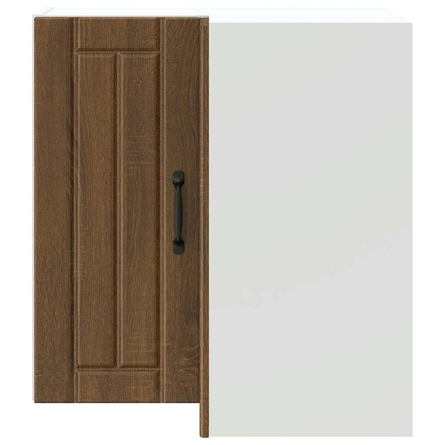 Keukenwandhoekkast Lucca bewerkt hout bruin eikenkleur