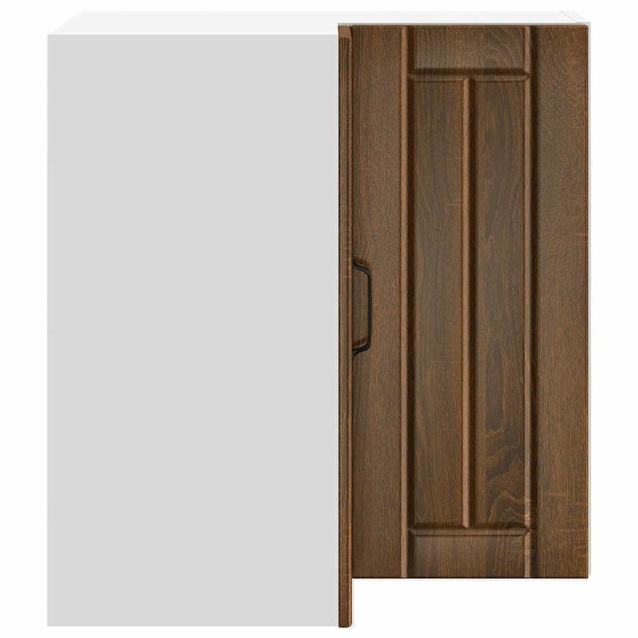 Keukenwandhoekkast Lucca bewerkt hout bruin eikenkleur