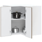 Keuken hoekkast Lucca 57x57x60 cm bewerkt hout bruin