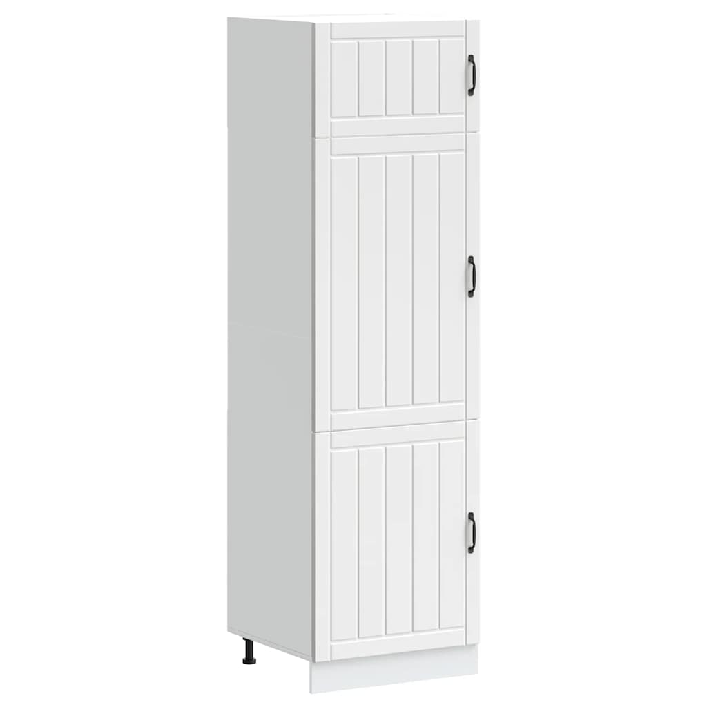 Keukenkast Lucca bewerkt hout wit