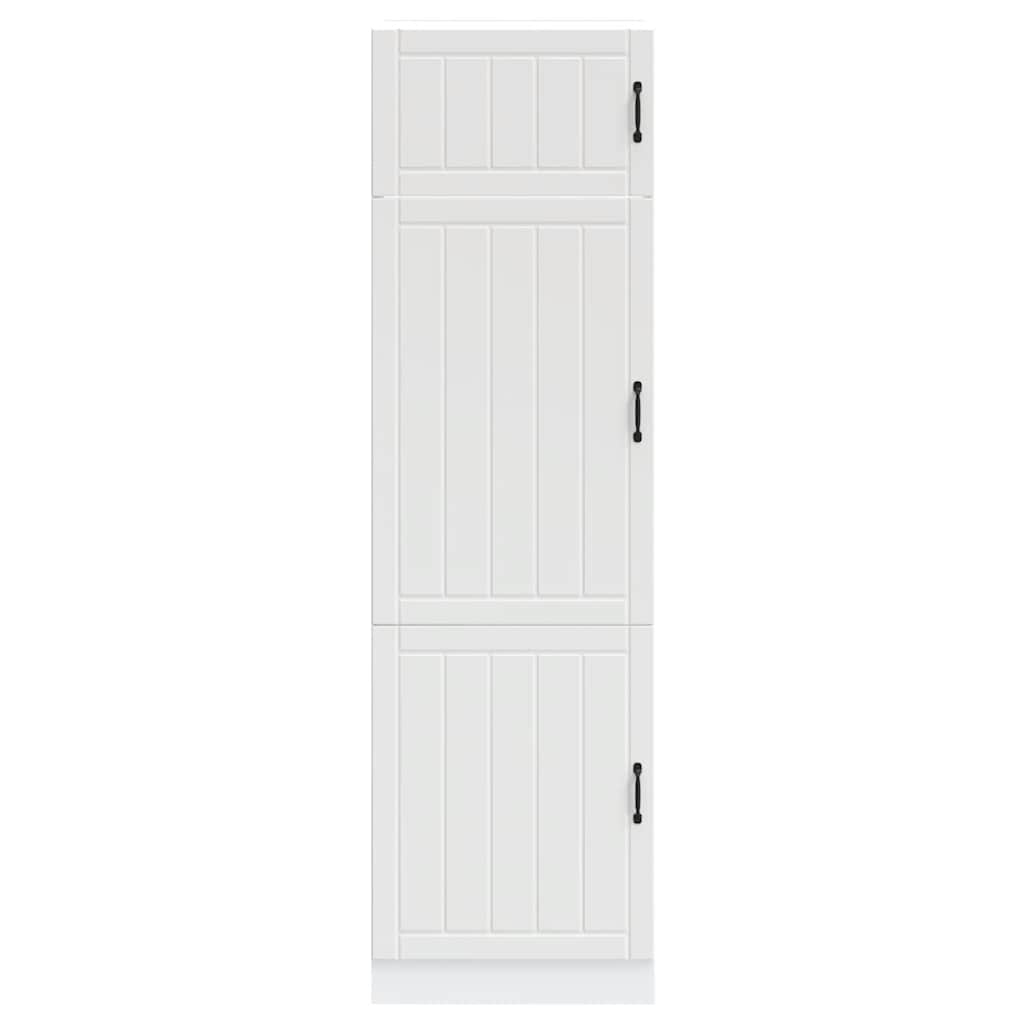 Keukenkast Lucca bewerkt hout wit