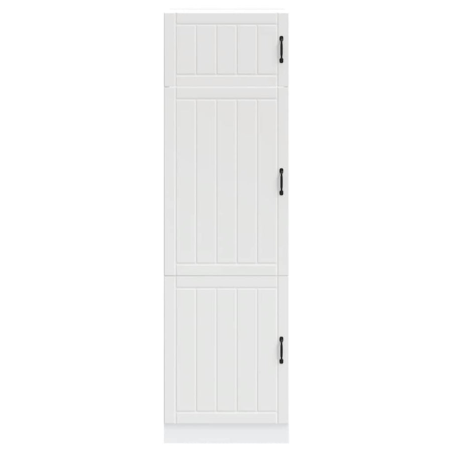 Keukenkast Lucca bewerkt hout wit
