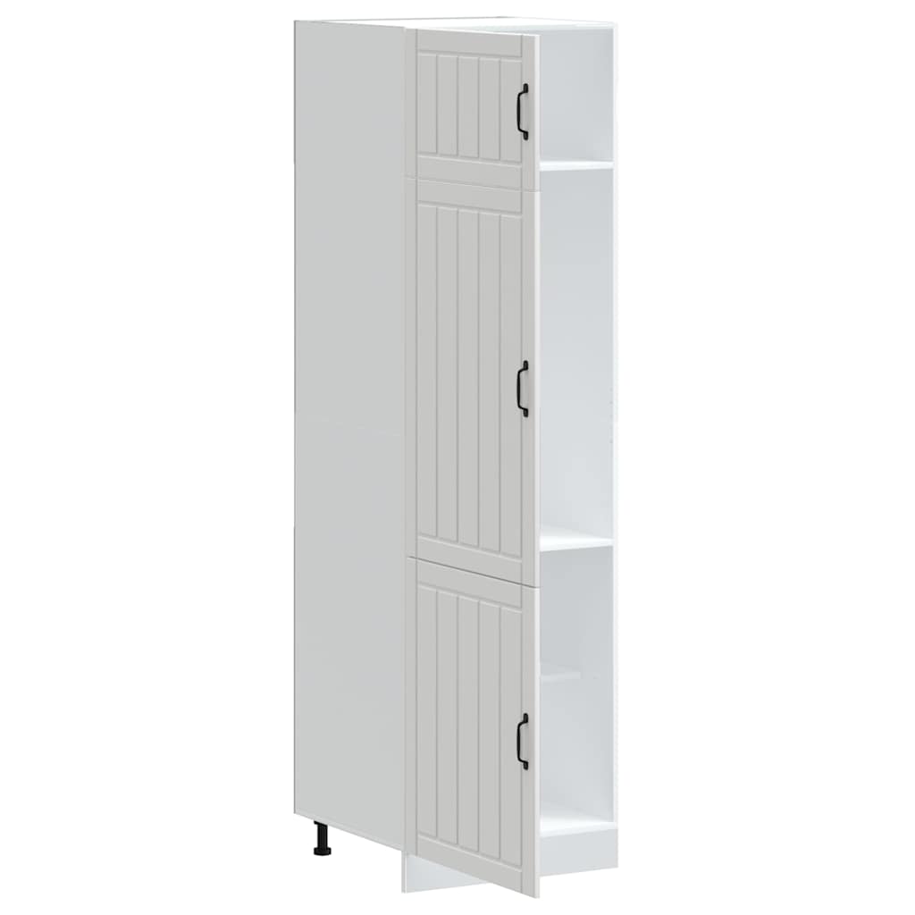 Keukenkast Lucca bewerkt hout wit