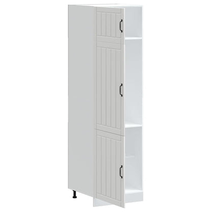 Keukenkast Lucca bewerkt hout wit