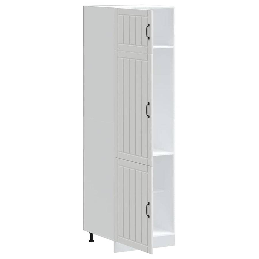 Keukenkast Lucca bewerkt hout wit