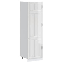 Keukenkast Lucca bewerkt hout hoogglans wit