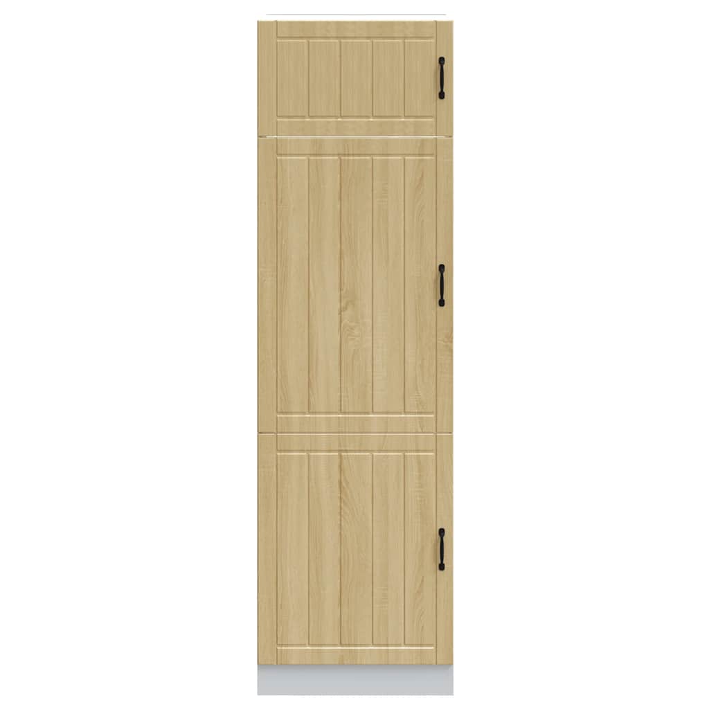 Keukenkast Lucca bewerkt hout sonoma eikenkleurig