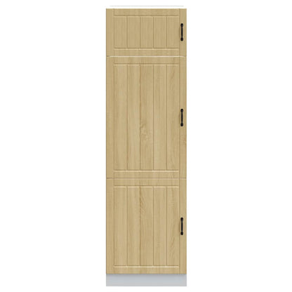 Keukenkast Lucca bewerkt hout sonoma eikenkleurig