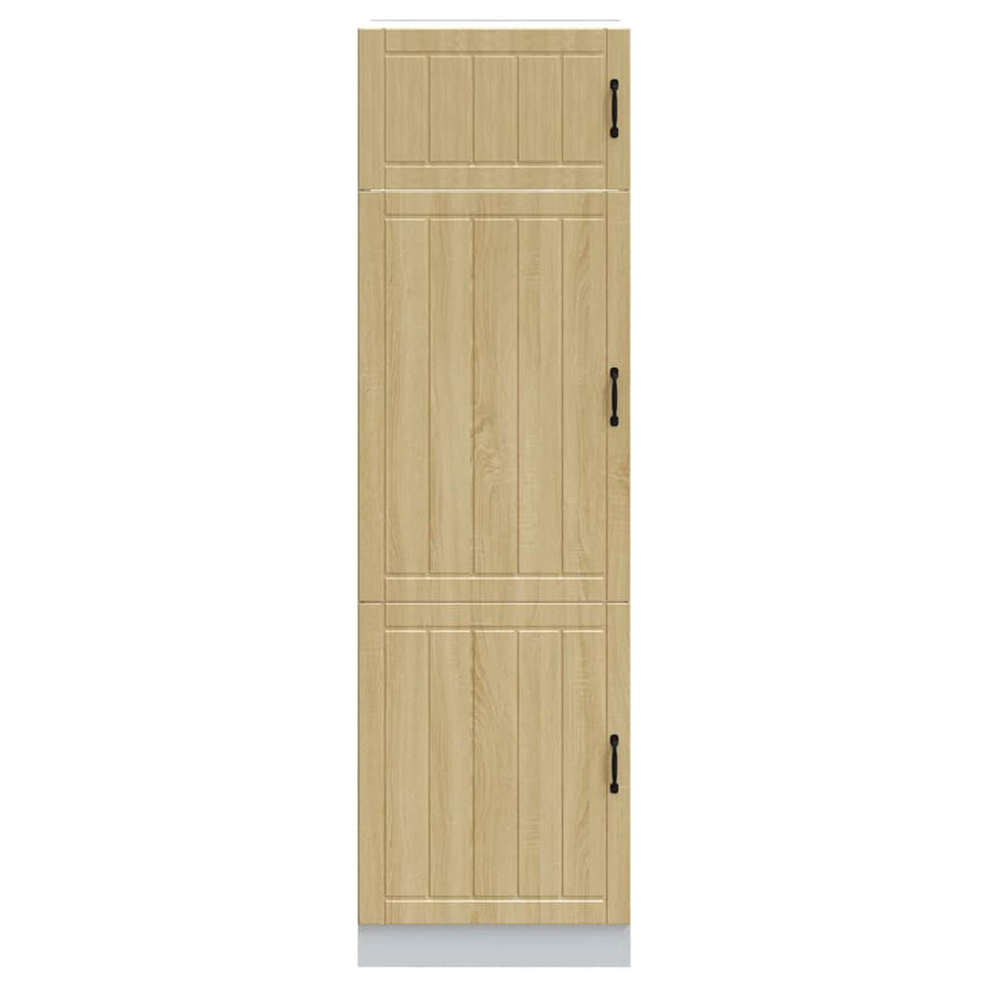 Keukenkast Lucca bewerkt hout sonoma eikenkleurig