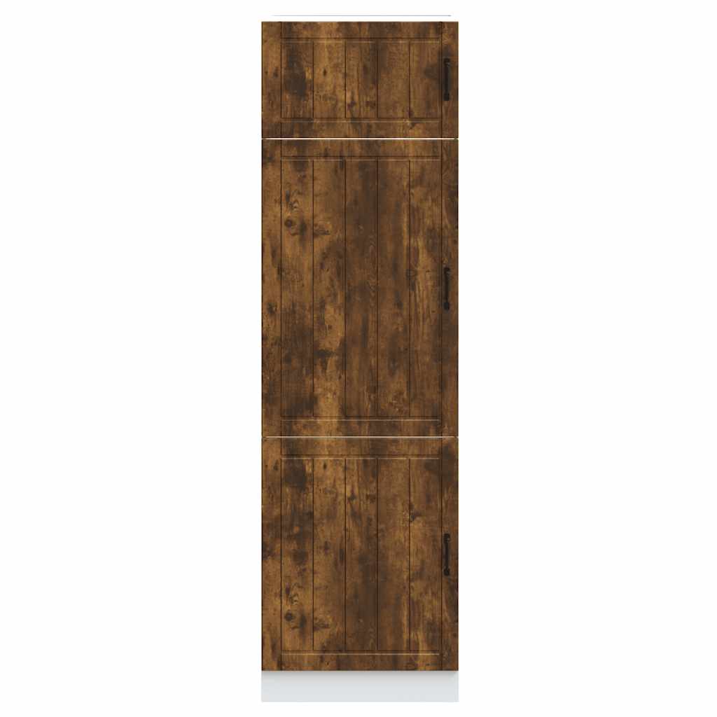 Keukenkast Lucca bewerkt hout gerookt eikenkleurig