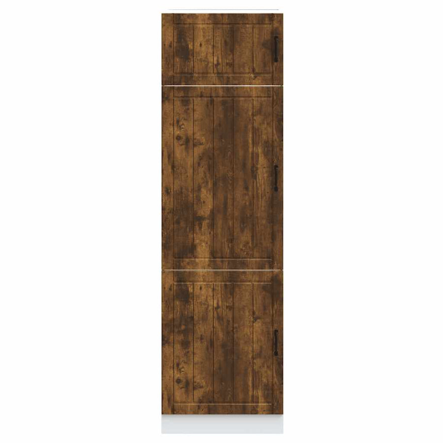 Keukenkast Lucca bewerkt hout gerookt eikenkleurig