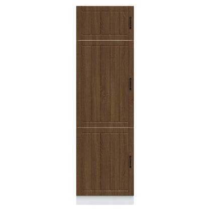 Keukenkast Lucca bewerkt hout bruin eikenkleur