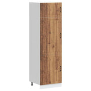 Keukenkast Lucca 60x57x207 cm bewerkt hout oud houtkleurig
