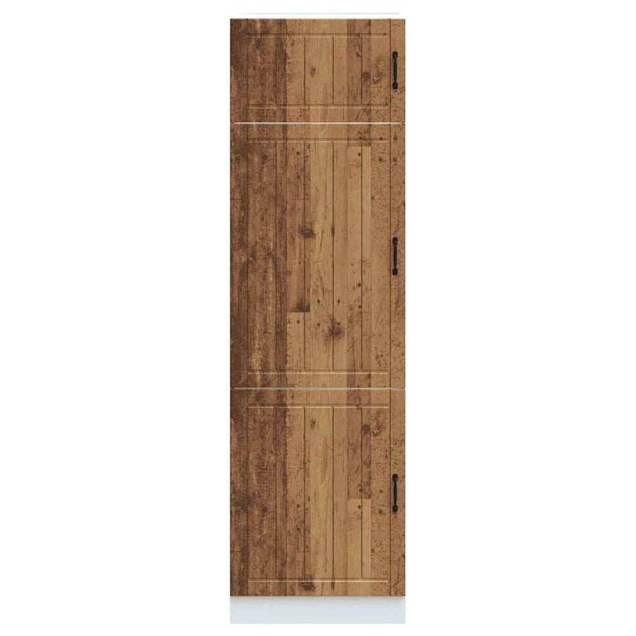 Keukenkast Lucca bewerkt hout oud houtkleurig