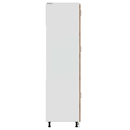 Keukenkast Lucca bewerkt hout oud houtkleurig