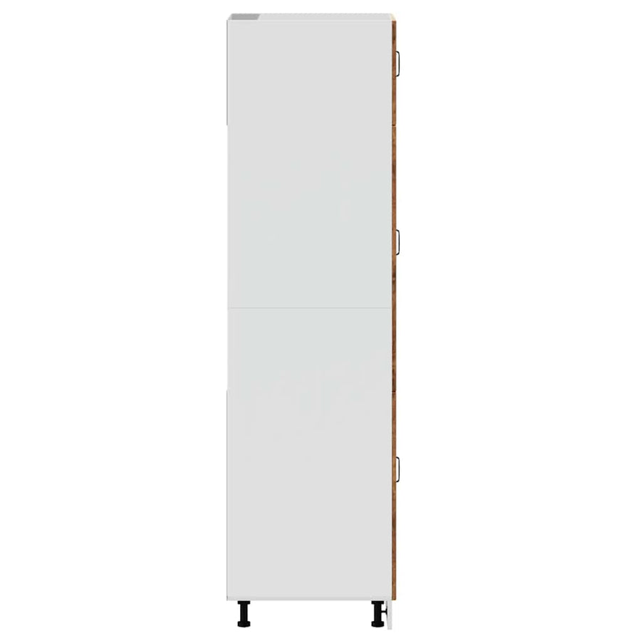 Keukenkast Lucca bewerkt hout oud houtkleurig