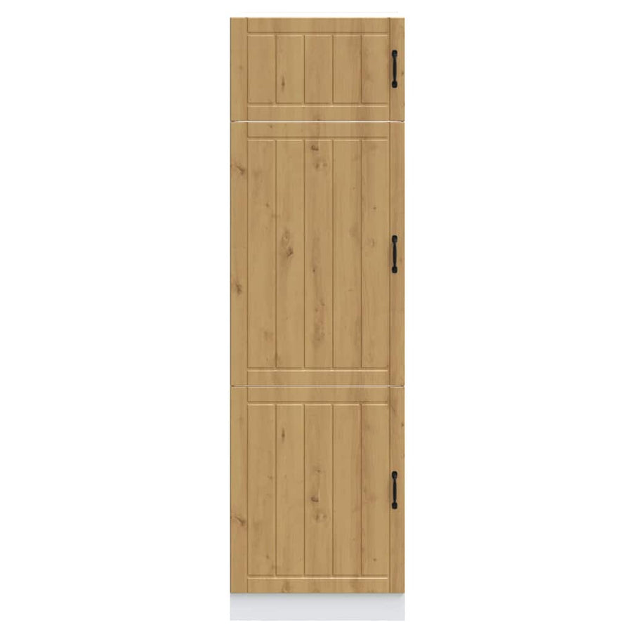 Keukenkast Lucca bewerkt hout artisanaal eikenkleur