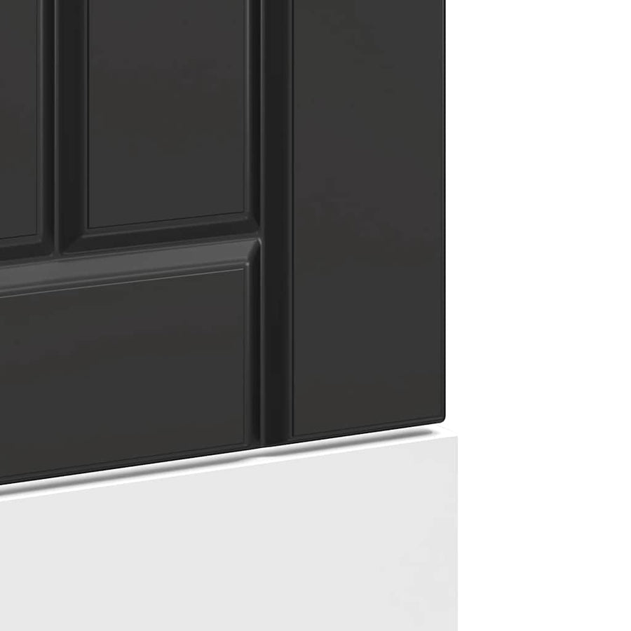 Vaatwaspaneel Lucca bewerkt hout zwart