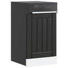 Vaatwaspaneel Lucca 45x1,5x67 cm bewerkt hout zwart