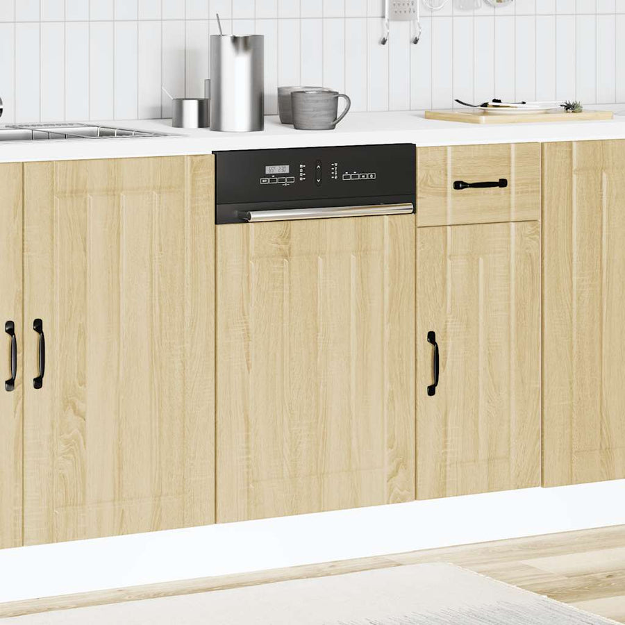 Vaatwaspaneel Lucca bewerkt hout sonoma eikenkleurig