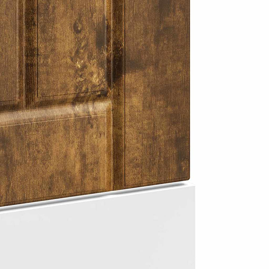 Vaatwaspaneel Lucca bewerkt hout gerookt eikenkleurig