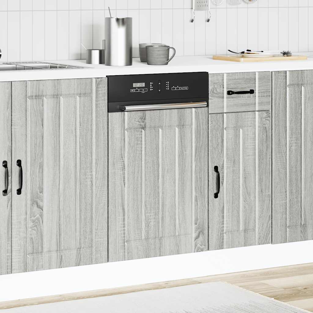 Vaatwaspaneel Lucca bewerkt hout grijs sonoma eiken
