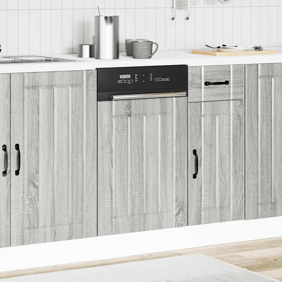 Vaatwaspaneel Lucca bewerkt hout grijs sonoma eiken