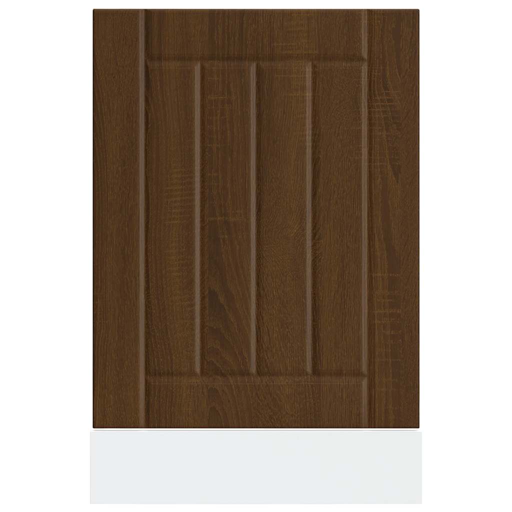 Vaatwaspaneel Lucca bewerkt hout bruin eikenkleur