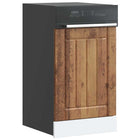 Vaatwaspaneel Lucca 45x1.5x67 cm bewerkt hout oud houtkleurig