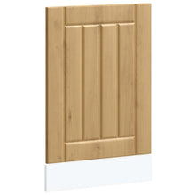 Vaatwaspaneel Lucca bewerkt hout artisanaal eikenkleur