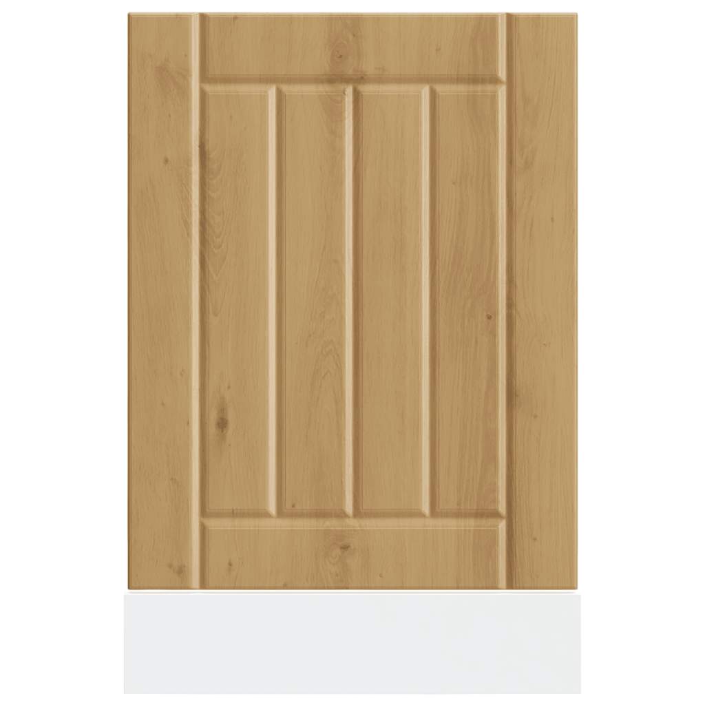 Vaatwaspaneel Lucca bewerkt hout artisanaal eikenkleur