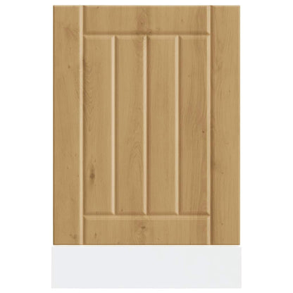 Vaatwaspaneel Lucca bewerkt hout artisanaal eikenkleur