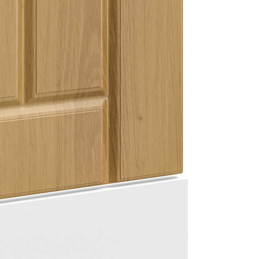 Vaatwaspaneel Lucca bewerkt hout artisanaal eikenkleur