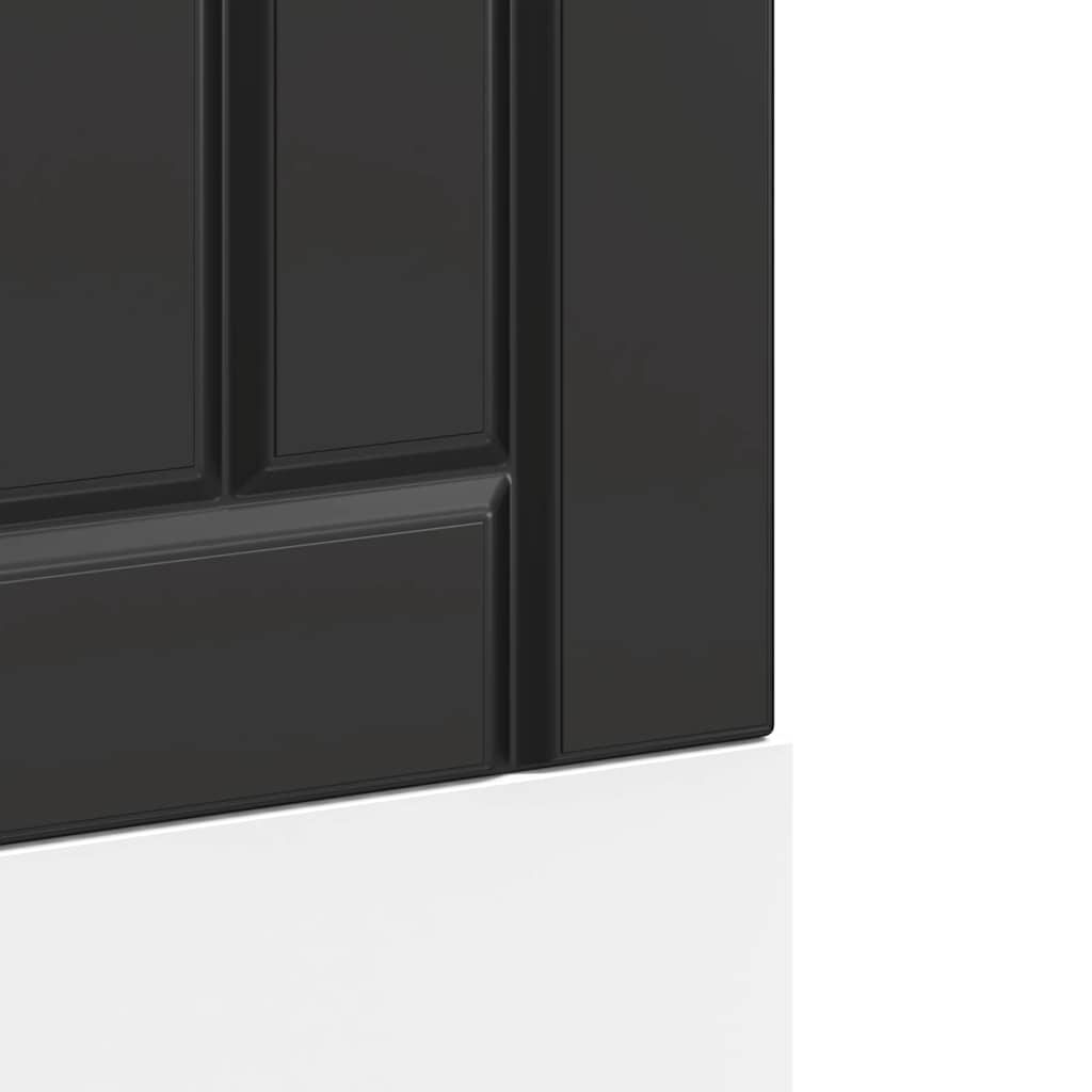 Vaatwaspaneel Lucca bewerkt hout zwart