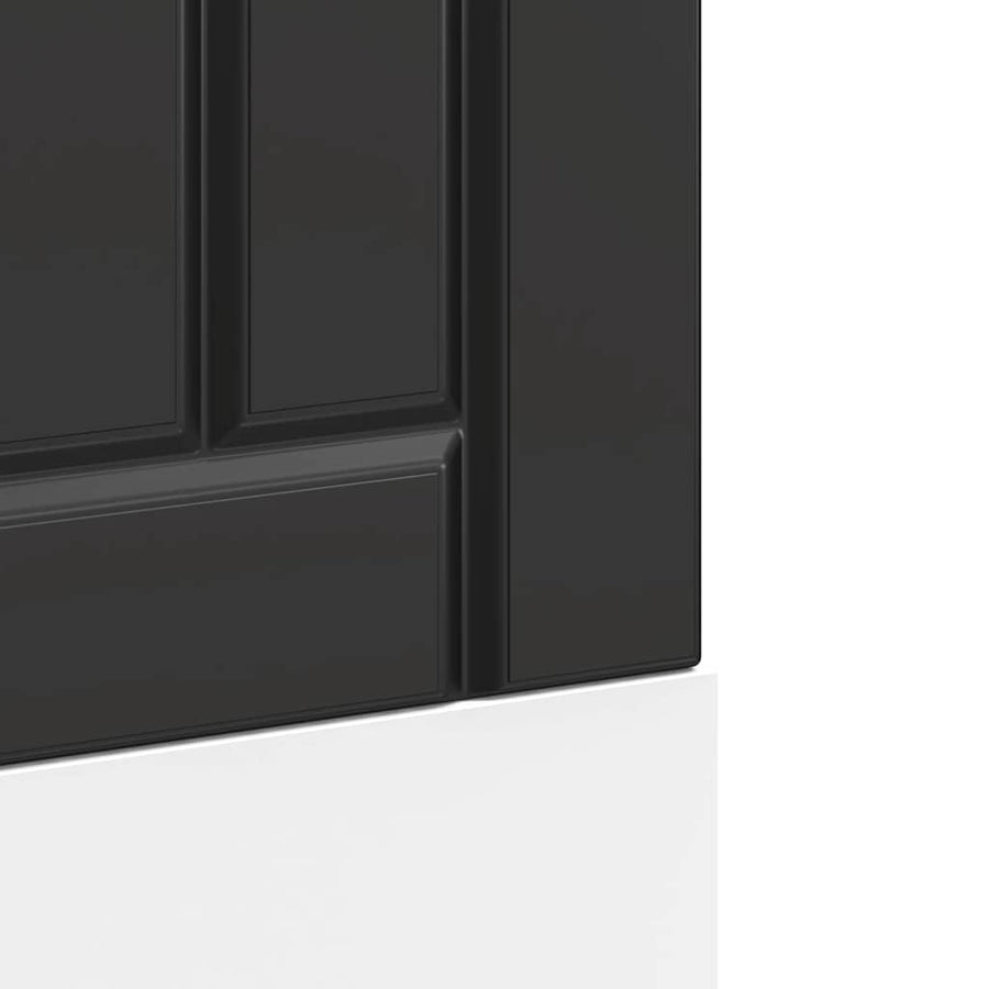 Vaatwaspaneel Lucca bewerkt hout zwart