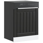 Dishwasher panel Lucca treated wood black